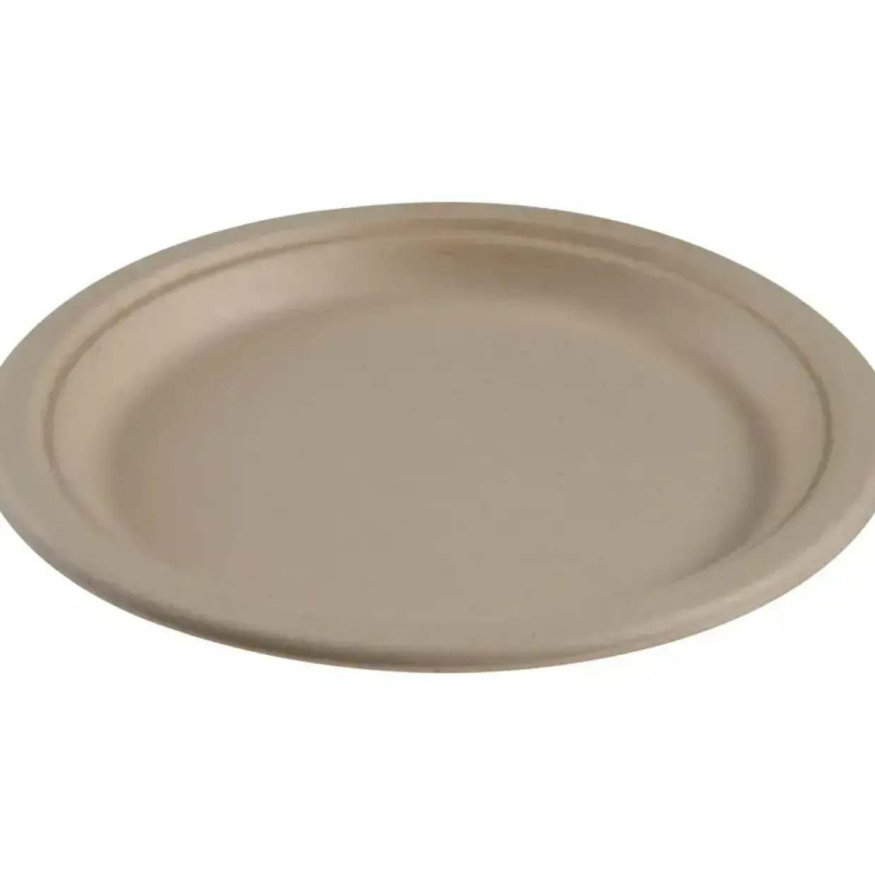 Fibertallerken, ABENA Gastro, Ø23cm, nature, sukkerrør - 500 stk