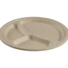 Fibertallerken, ABENA Gastro, Ø26cm, nature, sukkerrør, 3-rums - 500 stk
