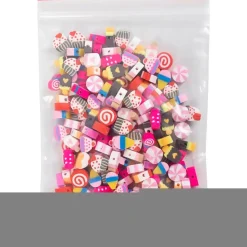 Figurperler Slik kager og is diam. 10 mm hulstr. 1,5 mm - 200 stk