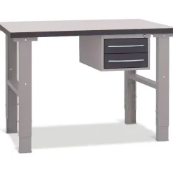 Filebænk 1200x800 mm inkl. skuffesektion (2 skuffer)