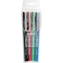 Fineliner Artline 200 Fine 0.4 4-sæt