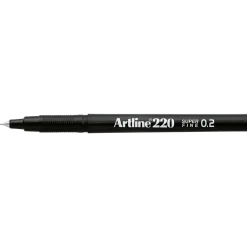 Fineliners – Artline 220 – Sort – Superfine 0,2 mm – 12 stk