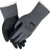 Fingerdyppet nitrilhandske, THOR Flex Work, 7/S, sort, nitril/polyester - 12 par