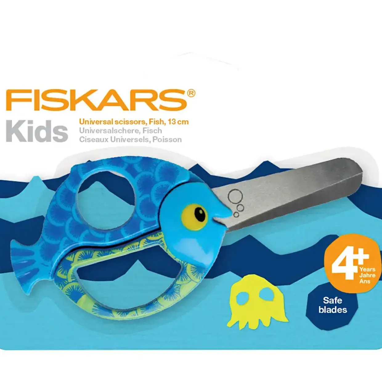 Fiskars børnesaks med dyremotiv længde: 13 cm | mariehøne
