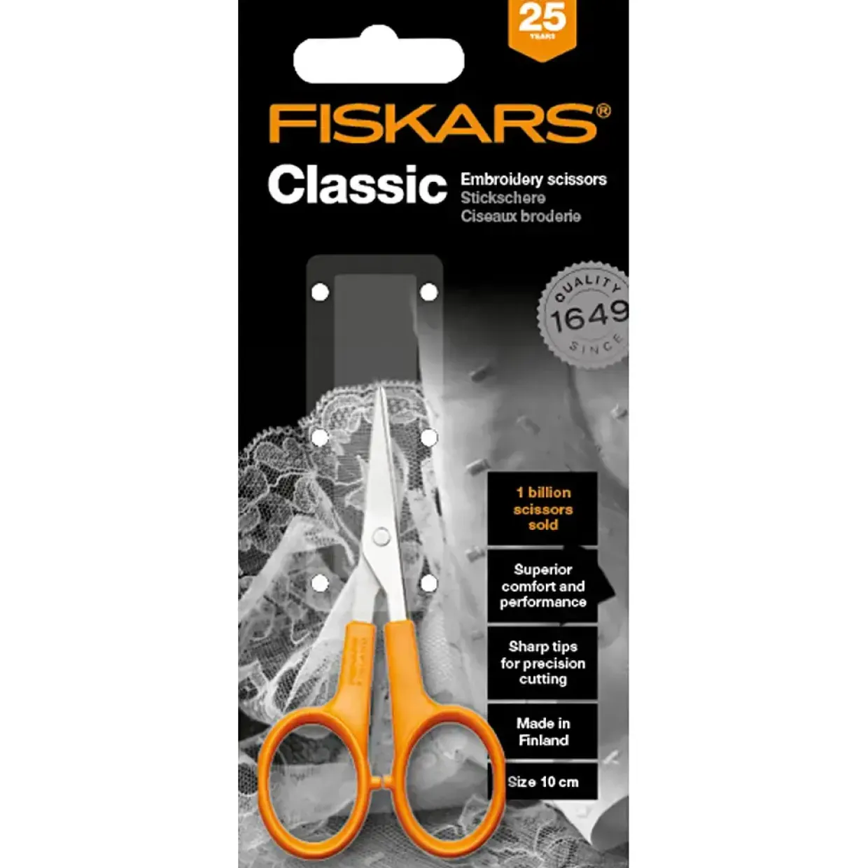 Fiskars saks classic præcisionssaks 10 cm