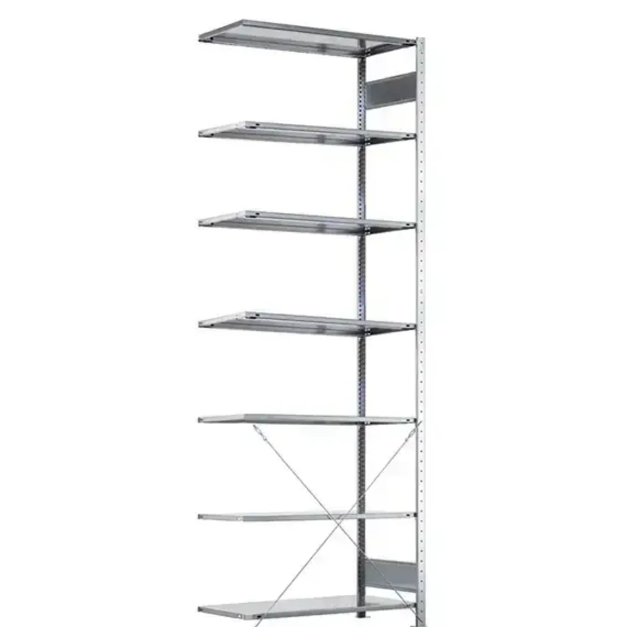 Følgesektion Boltless lagerreol, rygkryds 3000x1000x400 150 kg/hylde