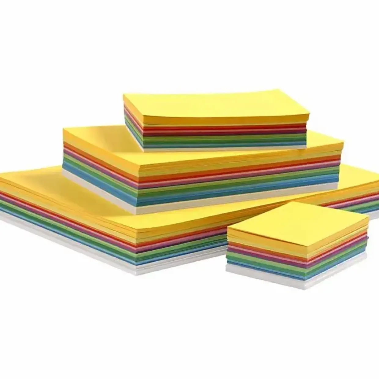 Forårskarton A3 + A4 + A5 + A6 180 gram assorteret farver - 1500 ark