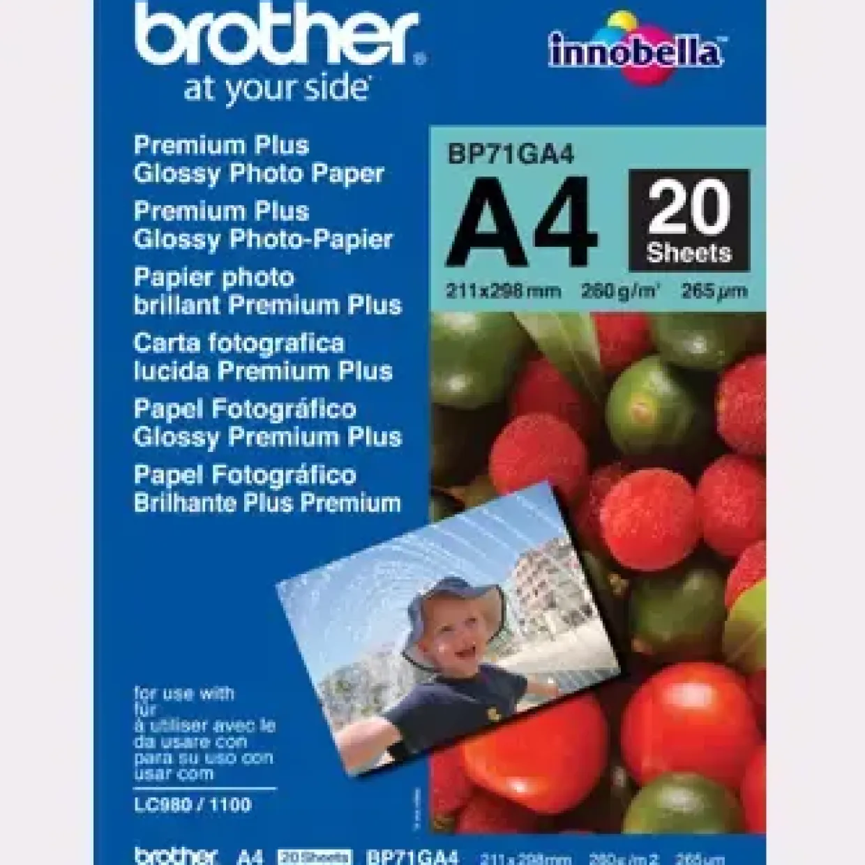 Fotopapir A4 Brother Glossy inkjet 260g - 20 ark