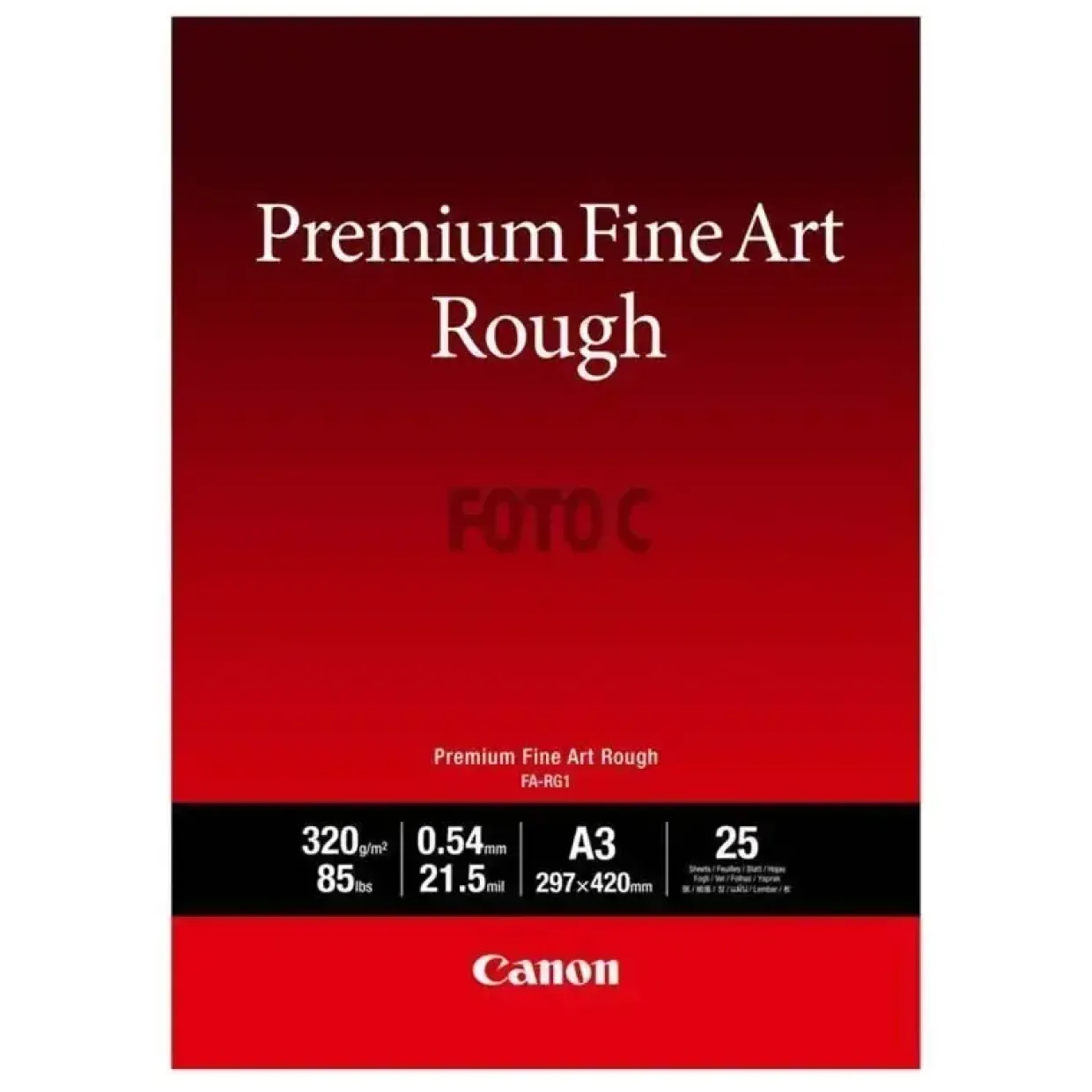 Fotopapir A3 - Canon Premium FineArt Rough struktur - 25 ark *RESTSALG*