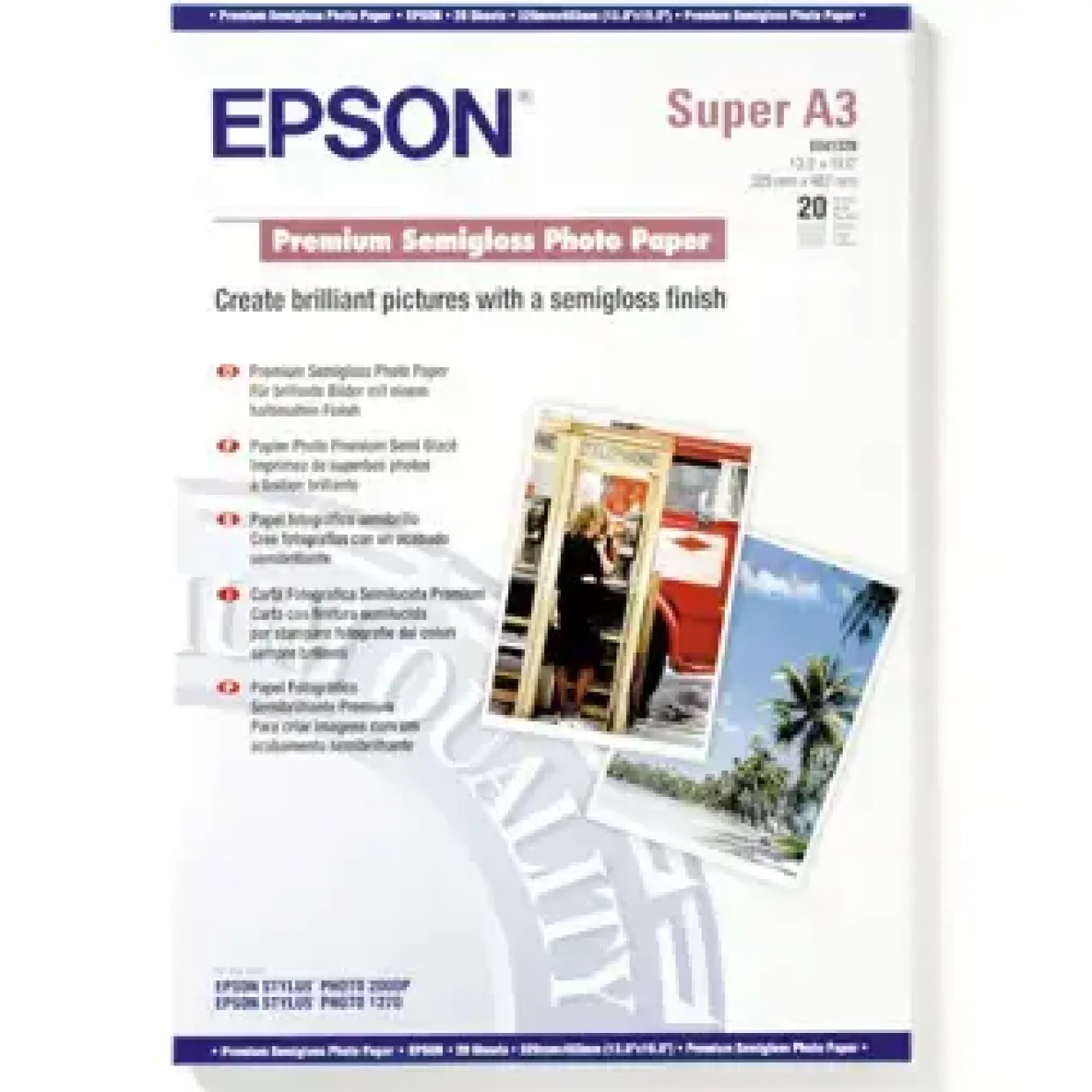 Fotopapir A3+ Epson Premium Semigloss 251 gram - 20 ark