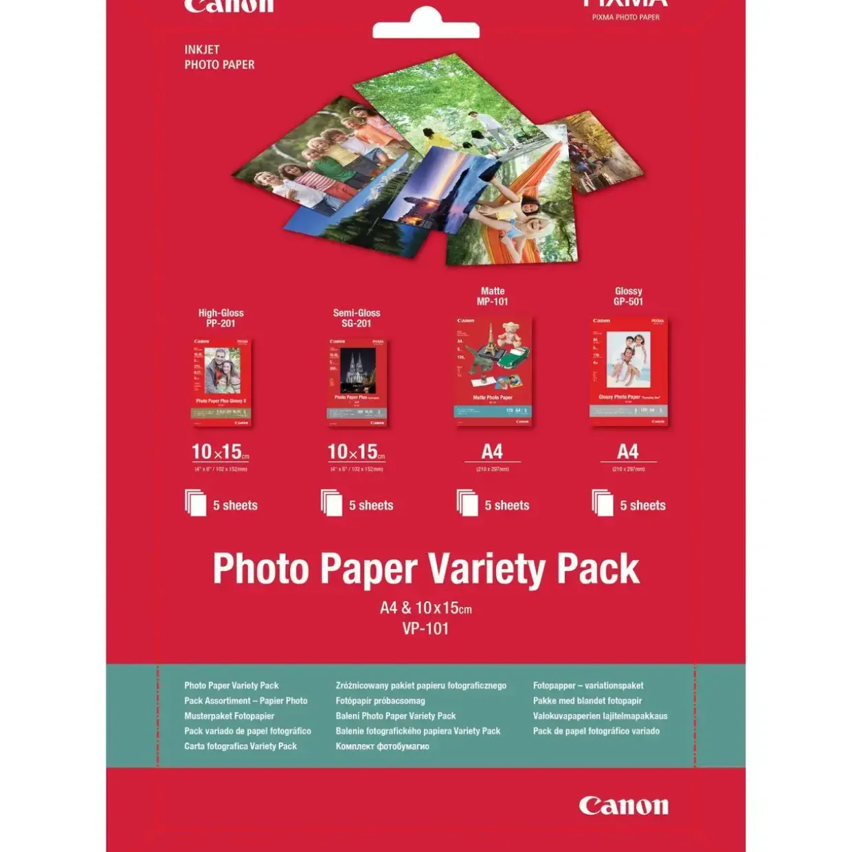 Fotopapir - Canon VP-101 Variety Pack - 10x15 cm