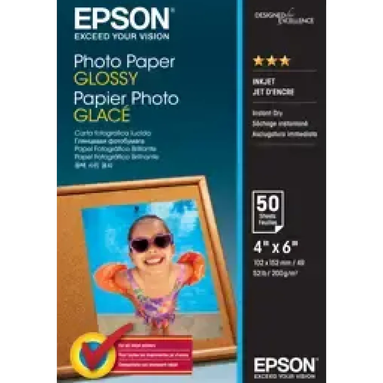 Fotopapir Epson - Glossy 10 x 15 cm - 50 ark