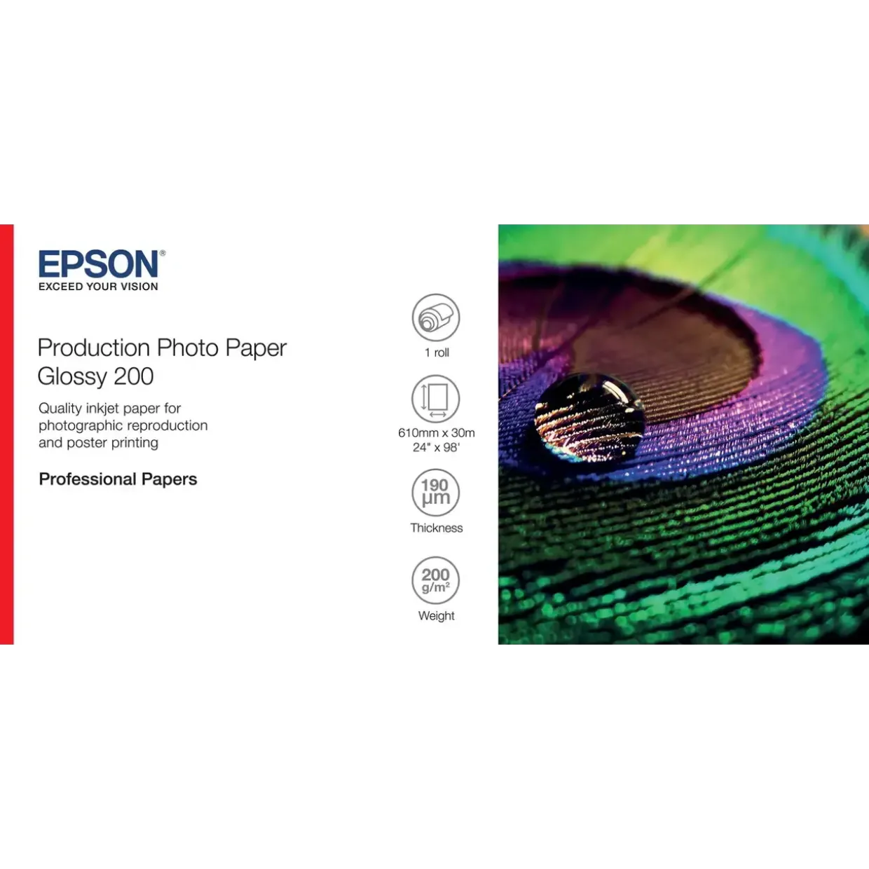 Fotopapir - Epson 24'' Production Photo Paper Glossy 200g 30m