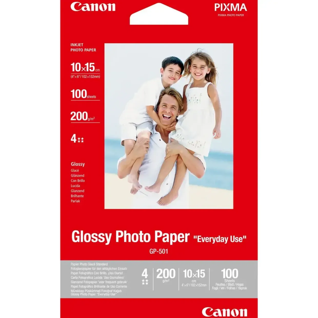 Fotopapir 10x15 cm - 200g GP-501 Glossy - 100 ark