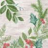 Frokostserviet, Duni, Winter Greenery, 3-lags, 1/4 fold, 33x33cm, flerfarvet, nyfiber - 500 stk
