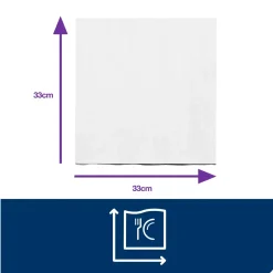 Frokostserviet Tork Advanced 477149 2-lags 1/4 fold 33x33cm hvid - 2000 stk