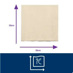 Frokostserviet Tork Advanced 477350 - 2-lags 1|4 fold 33x32,5cm natur - 2000 stk