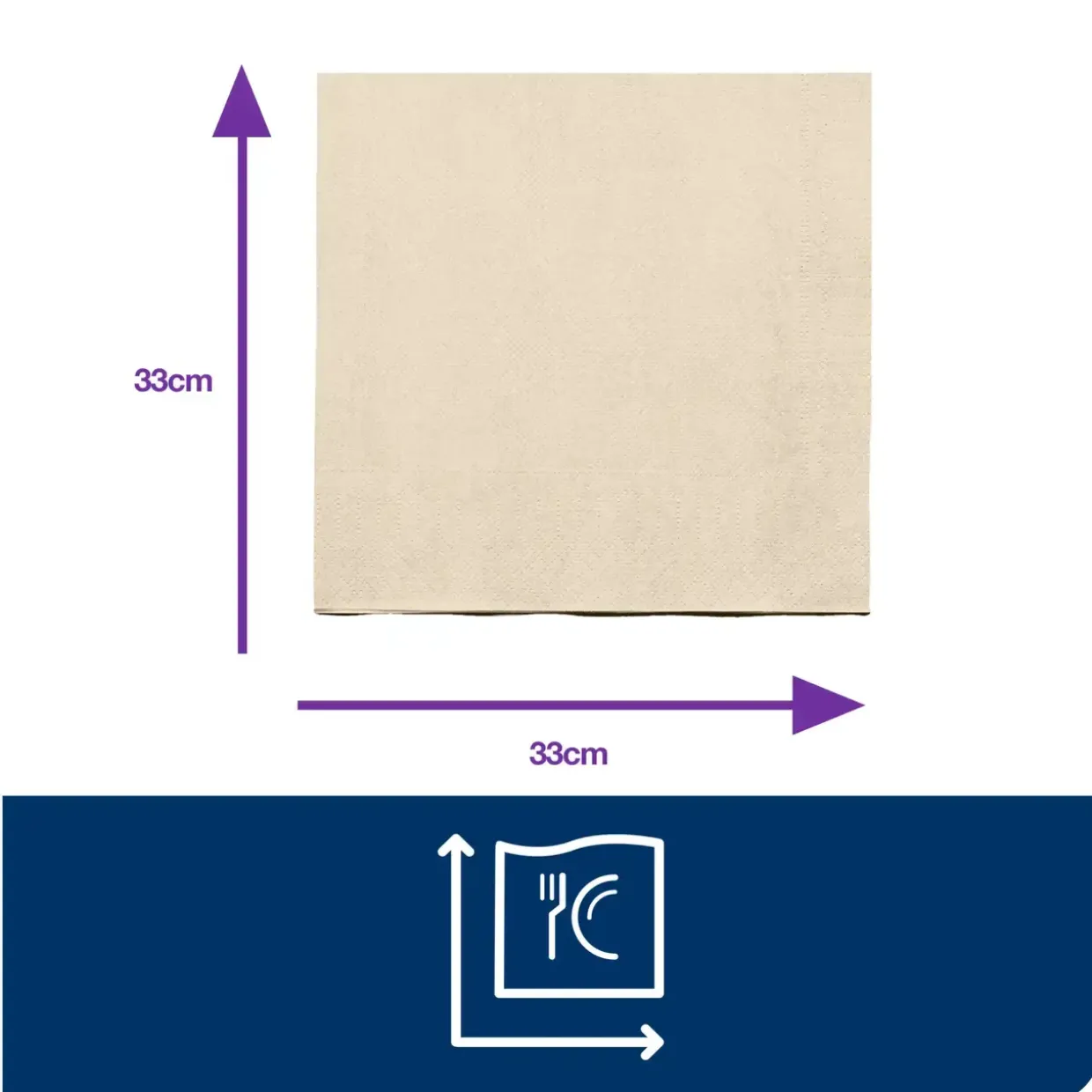 Frokostserviet Tork Advanced 477350 - 2-lags 1|4 fold 33x32,5cm natur - 2000 stk