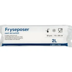 Frysepose, 2 l, klar, LDPE virgin, 15x35,6cm 42 ruller