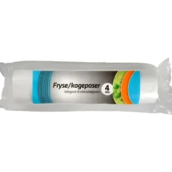 Fryseposer - Consumer 4L HDPE 20x38cm - Klar - 100 poser/rulle - 35 ruller
