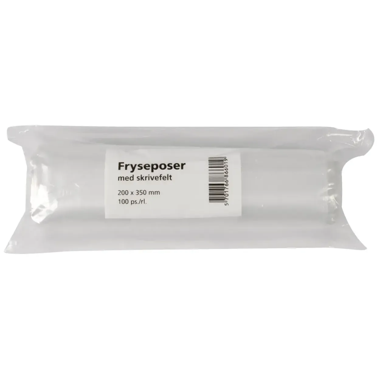 Fryseposer 200 x 350 mm 4 liter med skrivefelt - 100 poser pr. rulle - 10 stk