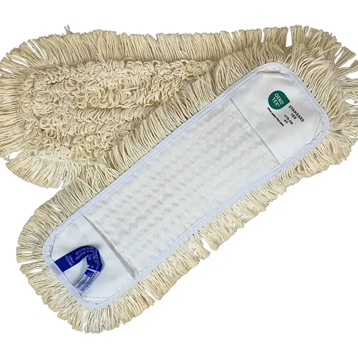Fugt- og vådmoppe - Clean Plus bomuld 40cm hvid - 1 stk