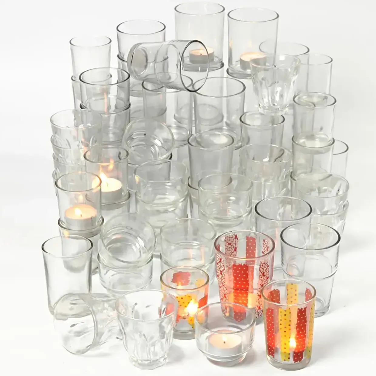 Fyrfadsstager diameter 4,5-7,3 cm højde 5,3-9,2 cm | 72 stk.