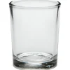 Fyrfadsstager glas H: 6,5 cm diam. 4,5 cm - 4stk.