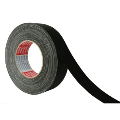 Gaffatape sort Tesa lærred - 38mm x 50m