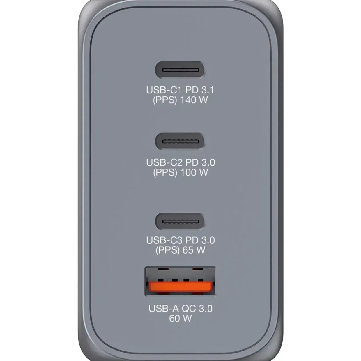 GaN-oplader – Verbatim GNC-240 – 4-port – 240W – USB-A/USB-C