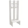 Garderobe børn Eira Light, gulvmodel 2 pladser, 220 mm rumbredde, hvidpigmenteret krydsfinér