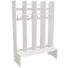 Garderobe børn Eira Light, gulvmodel 4 pladser, 250 mm rumbredde, hvidpigmenteret krydsfinér