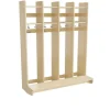 Garderobe børn Eira Light, vægmodel 4 pladser, naturfarvet krydsfinér, rumbredde 280 mm