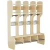 Garderobe Måns Hel 4 pladser, birk, 1220 mm