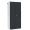 Garderobeskab POL, lige tag og antracit døre - 800 x 550 x 1752 mm