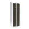Garderobeskab 2x300 mm Skråt tag 2-delt søjle Z-dør Laminat dør Nocturne wood Cylinderlås