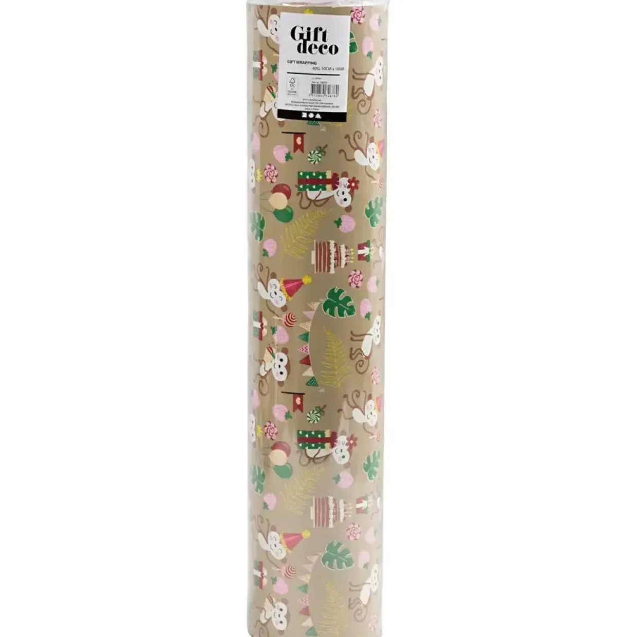 Gavepapir, Festlige aber, B: 50 cm, 80 g, 100 m/ 1 rl.