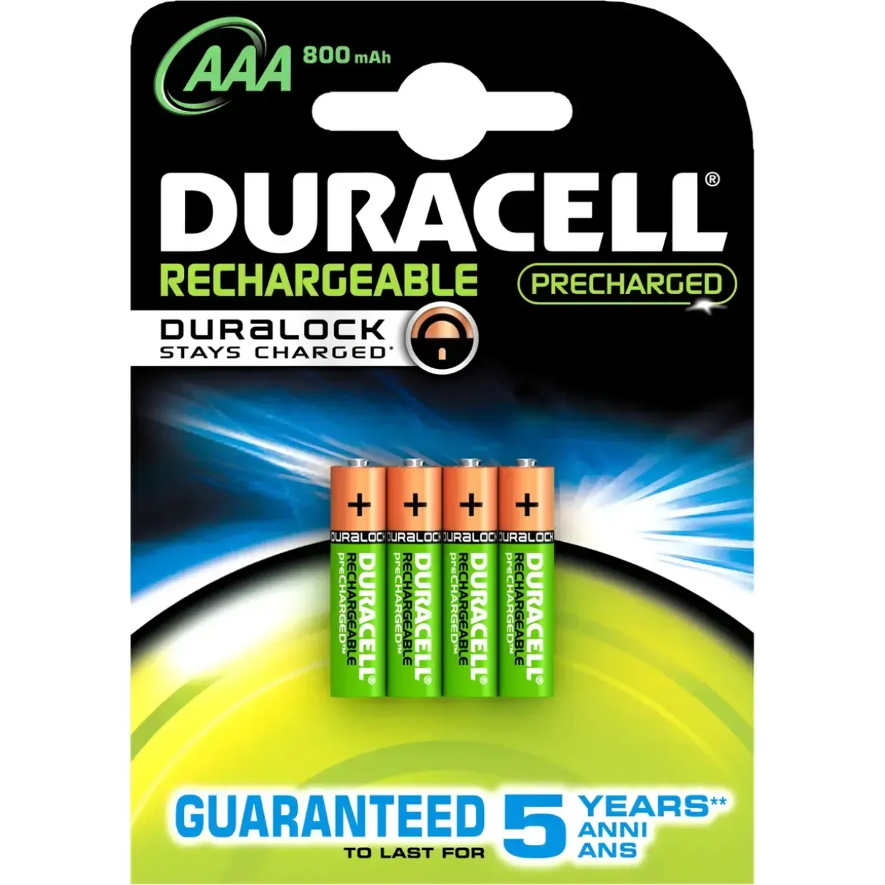 Genopladelige AAA Batterier Duracell - 800 mAh 4 stk