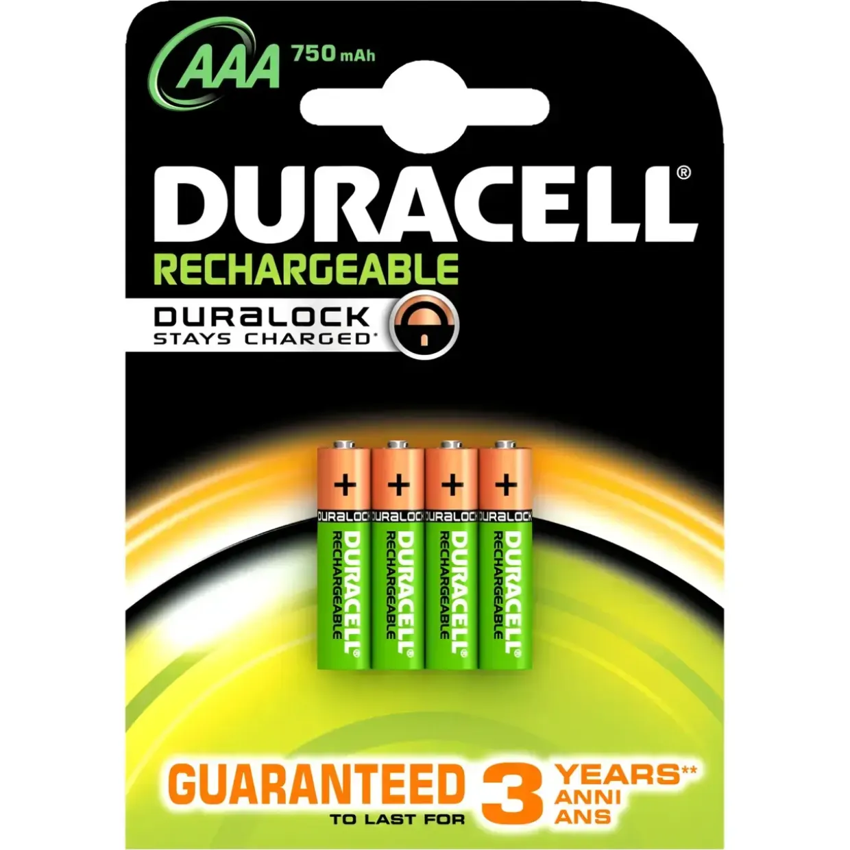 Genopladelige AAA batterier Duracell - 750 mAh 4 stk
