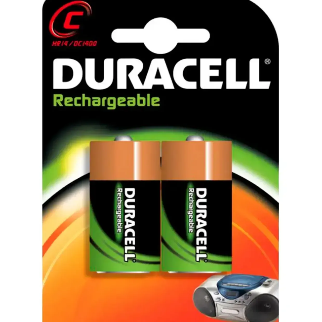 Genopladelige batterier C Duracell - 2200 mAh 2 stk