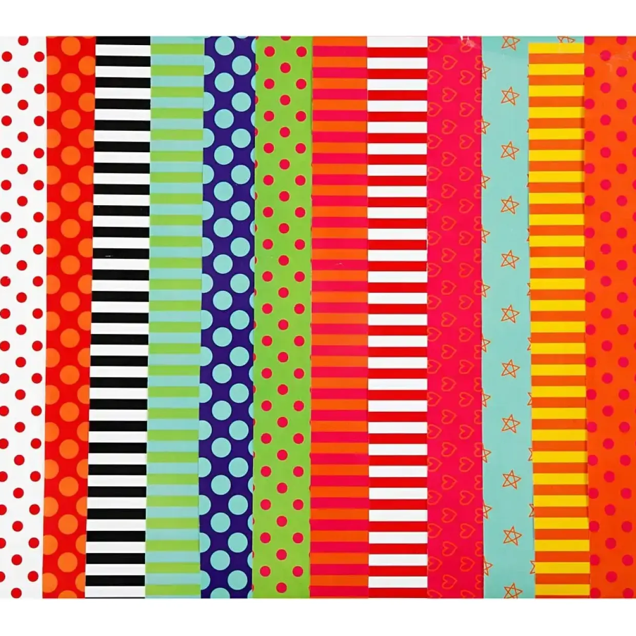 Glanspapir til julepynt - 12 designs 24x32 cm 80g - 50 ark