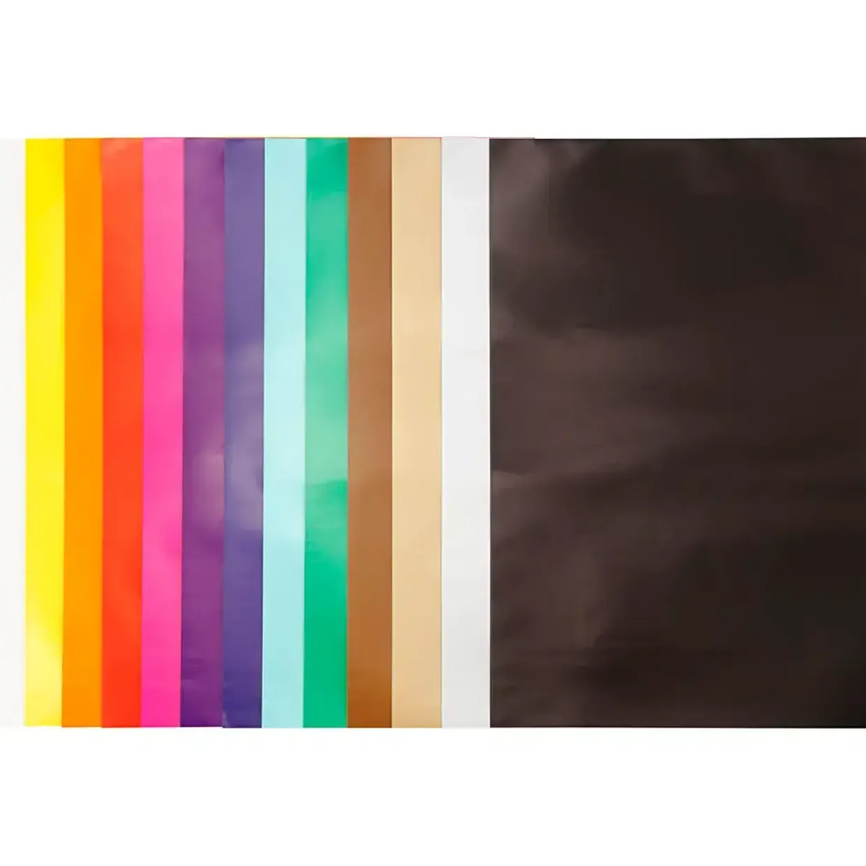 Glanspapir - 32x48 cm - 80 g - 13 Assorterede Farver - 100 ark