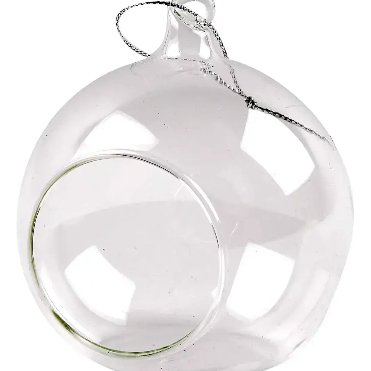 Glaskugle med hul – diameter 8 cm – 6 stk