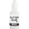 Glitterlim - holografisk hvid 25ml