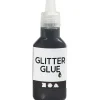 Glitterlim - sort - 25 ml