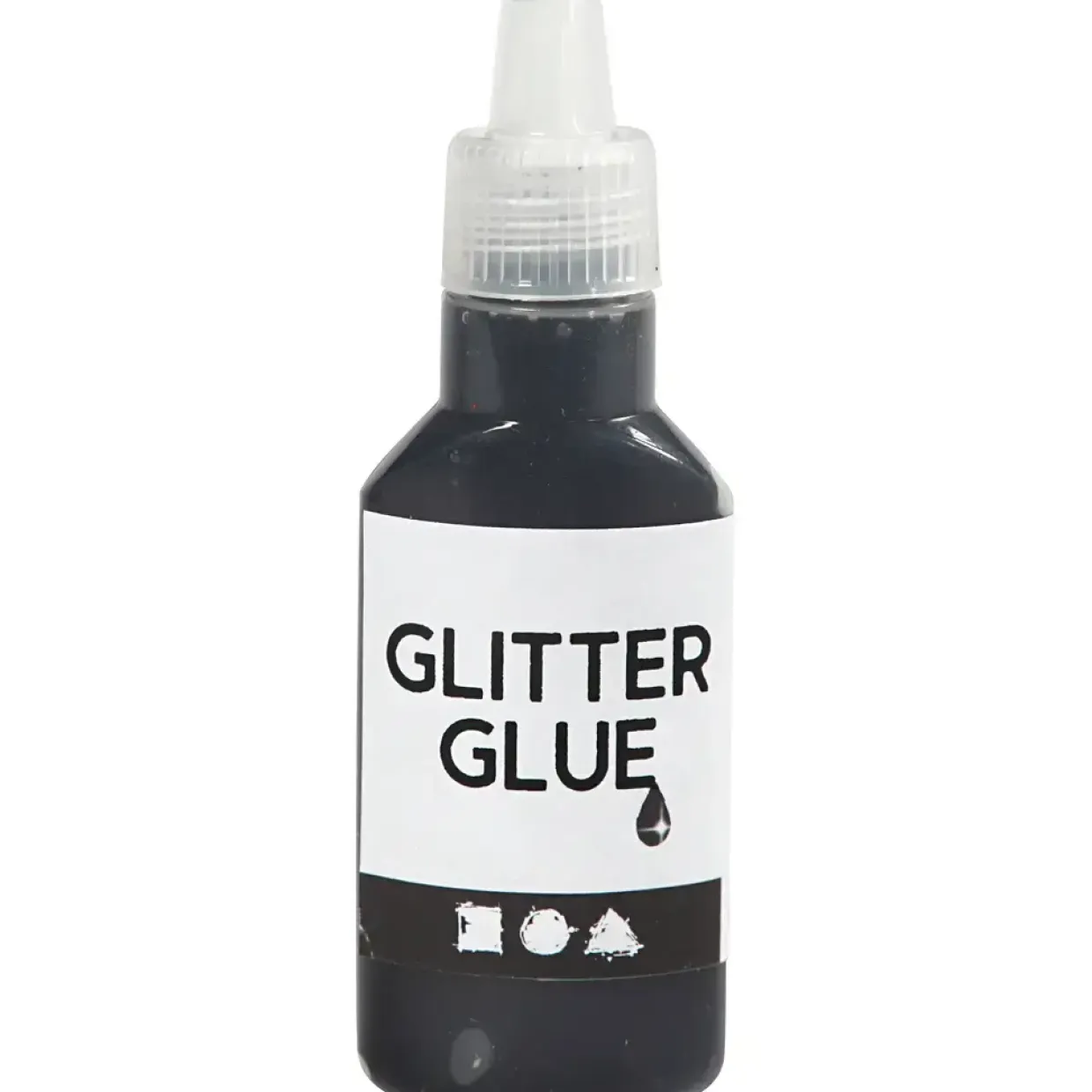Glitterlim - sort - 25 ml