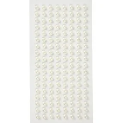 Halv-perler, dia. 5 mm, hvid, 144stk.