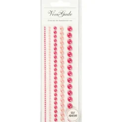 Halv-perler, str. 2-8 mm, pink, Skagen, 140ass.