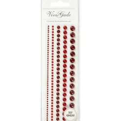 Halv-perler størrelse 2-8 mm rød Copenhagen assorteret | 140 stk.