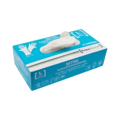 Handske Engangs Prime Source STANDARD str L Nitril uden Pudder Hvid AQL 1.5 - 10 pk x 100 stk/krt